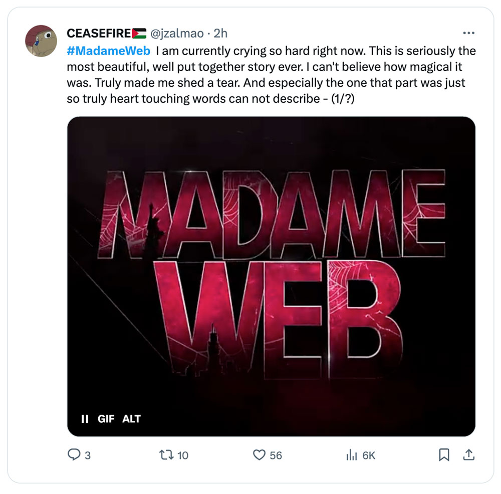 Madame Web Shill