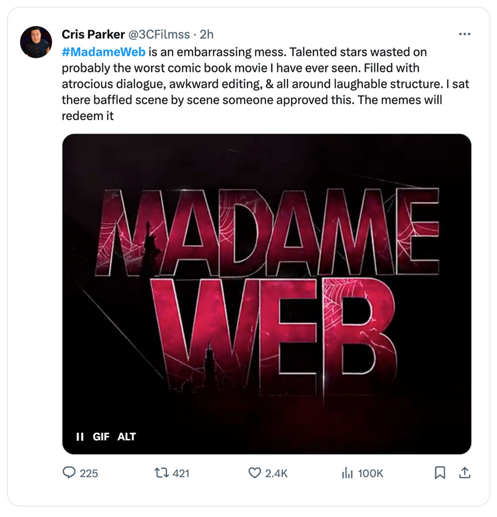 Madame Web Truth