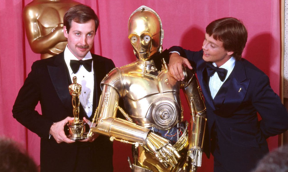 Ben Burtt, and unknown actor, with Burtt getting his Oscar for Star Wars. 