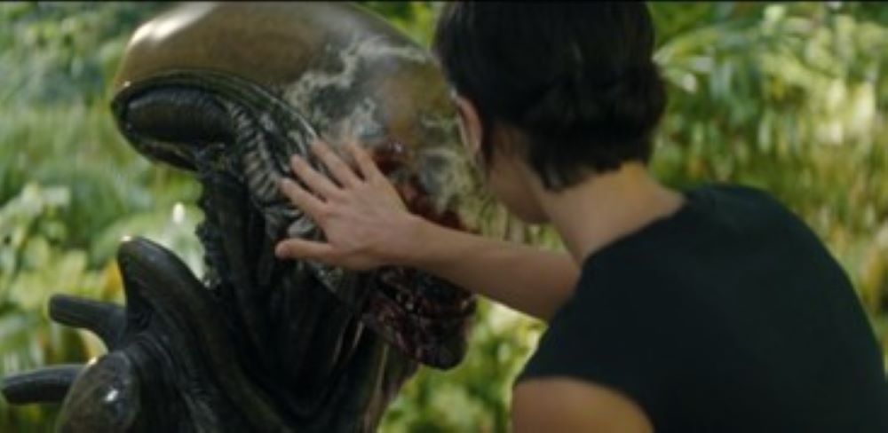 Stroking the alien