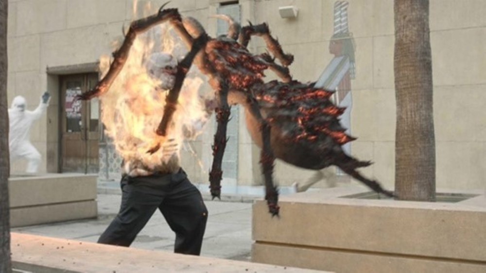 Lavalantula spider jumping