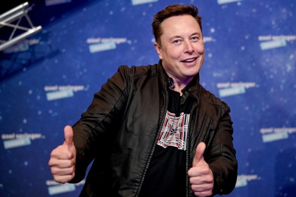 Elon Musk thumbs up