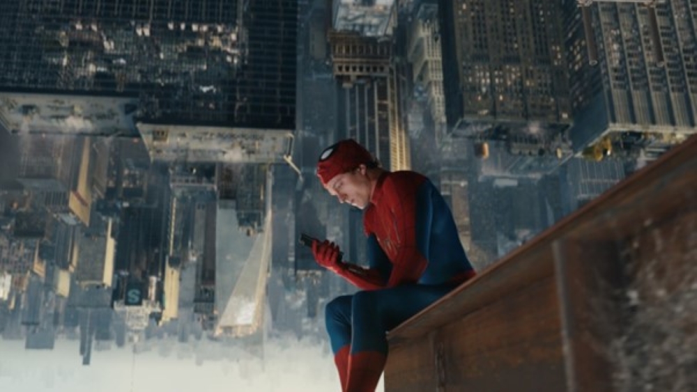 Spider-Man upside down